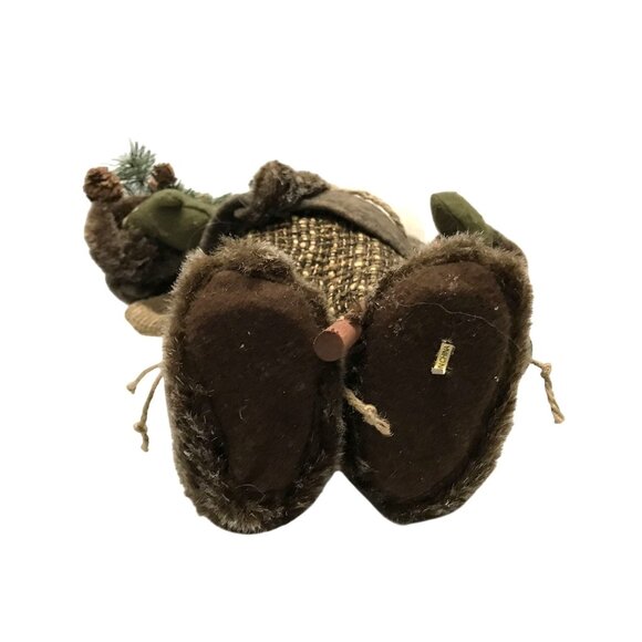 Christmas Santa Claus Figure Woodsy Natural Decoration 17" Brown - Picture 7 of 9